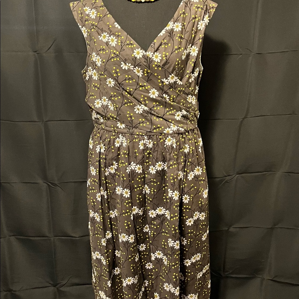 Floral Olive Bea and Dot Dress by ModCloth